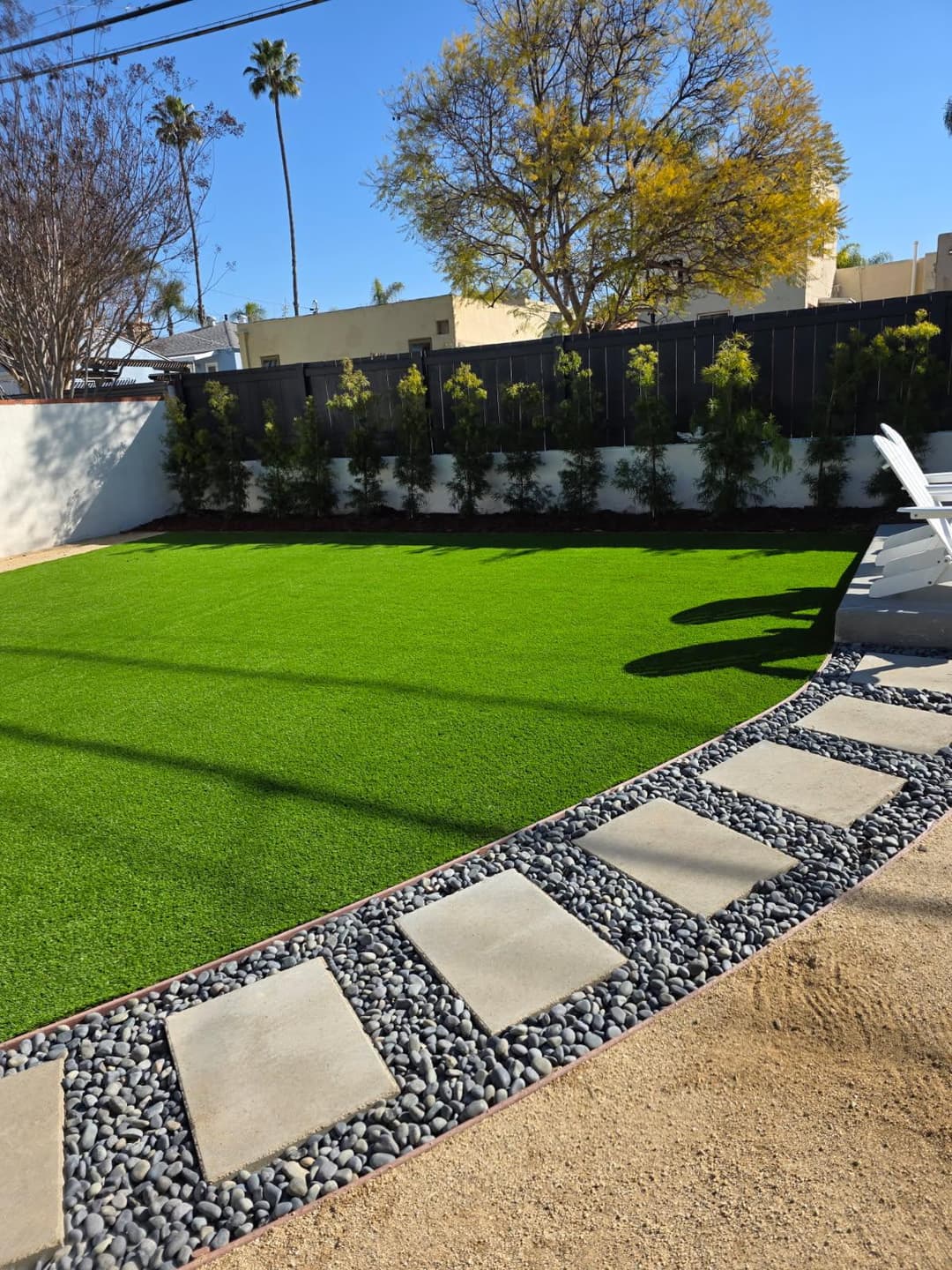 picture of newly landscaped project finished by nezt landscape